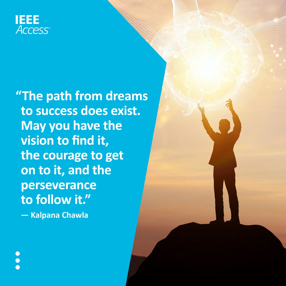 IEEEAccess's tweet image. IEEE Access Quote of the Week #Sciencequote #engineeringquote #IEEEAccess #KalpanaChawla