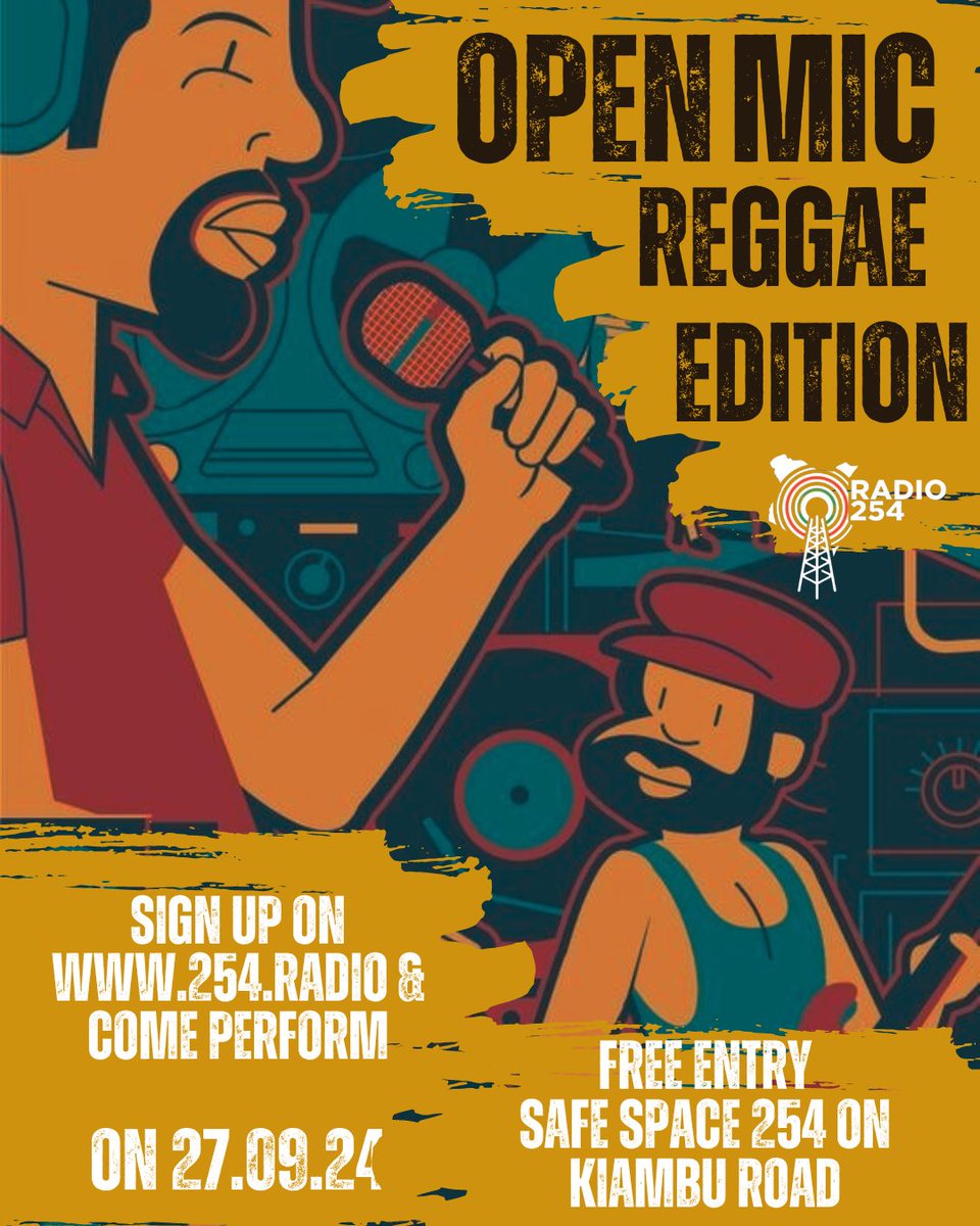 Radio254Online's tweet photo. Incase you didn't know, tomorrow we have #openmic254 DJ EDITION happening at #safespace254 and ENTRY IS FREE! We have 10 different DJ's playing 30 minutes sets of Kenyan music! Next week we have Reggae Edition and sign up is open https://t.co/FFZEgg8Gi4 #radio254 #playke #254radio