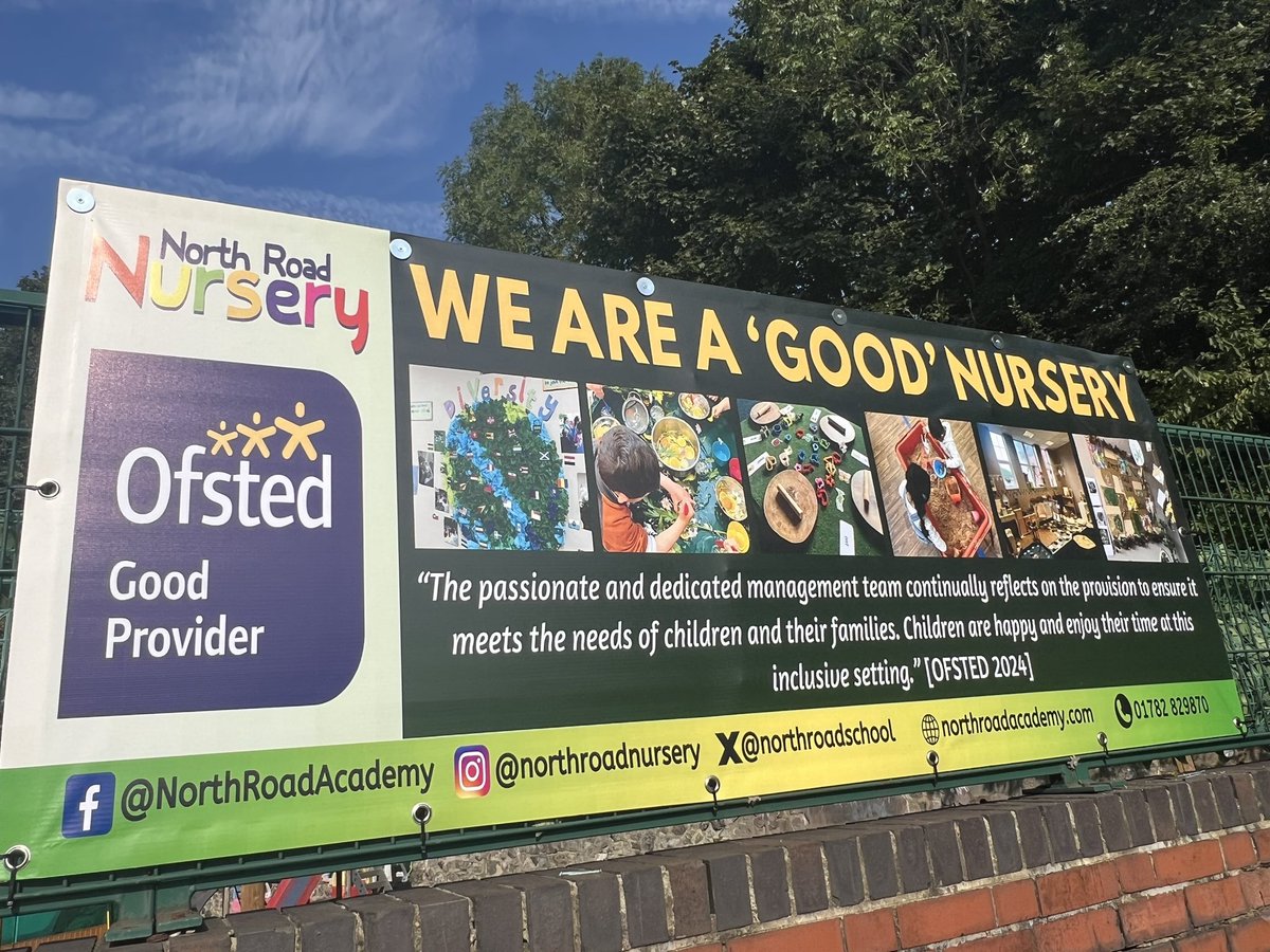 northrdacademy's tweet photo. Another Banner, Another Amazing Quote from OUR Ofsted Report 👏👏. 

It’s not too late to book a visit to view our fantastic facilities and our helpful and caring management and staff!

#ofsted #EducationMatters #nursery #education https://t.co/stm9B0rSmI