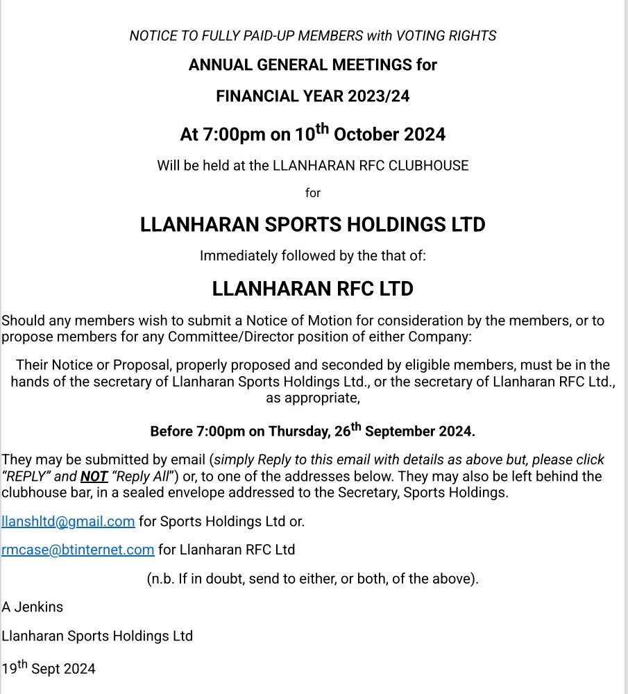 LLANHARAN RFC (@llanharanrugby) on Twitter photo 