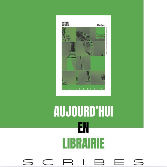 Ed_Scribes's tweet image. En librairie aujourd’hui ! 
Le fabuleux premier roman de Kaveh Akbar dans une traduction de l’anglais (Etats-Unis) par Stéphane Roques.
Plus d’infos ici : gallimard.fr/catalogue/mart…