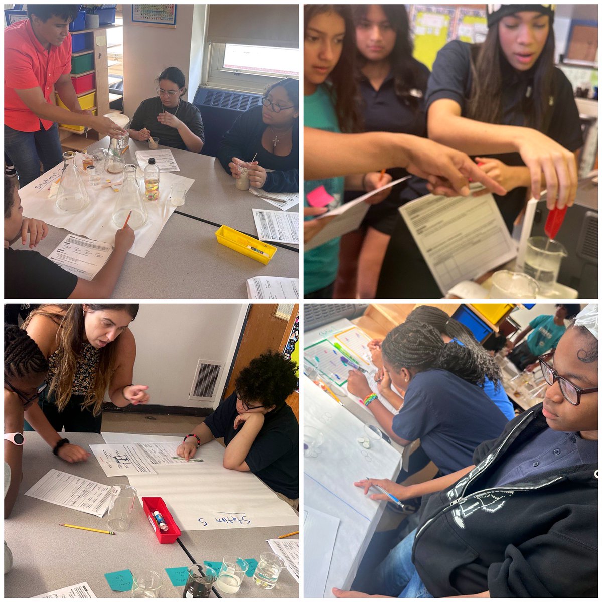 UNMS 8th graders are diving into Chemistry Regents with engaging station-based learning! Hands-on experiments, collaborative problem-solving, and curiosity are driving their discovery of the world of chemistry. 🔬✨ #UNMSSTEM #FutureScientists #UNMSProud <a href="/District1NYC/">District 1 NYC</a>