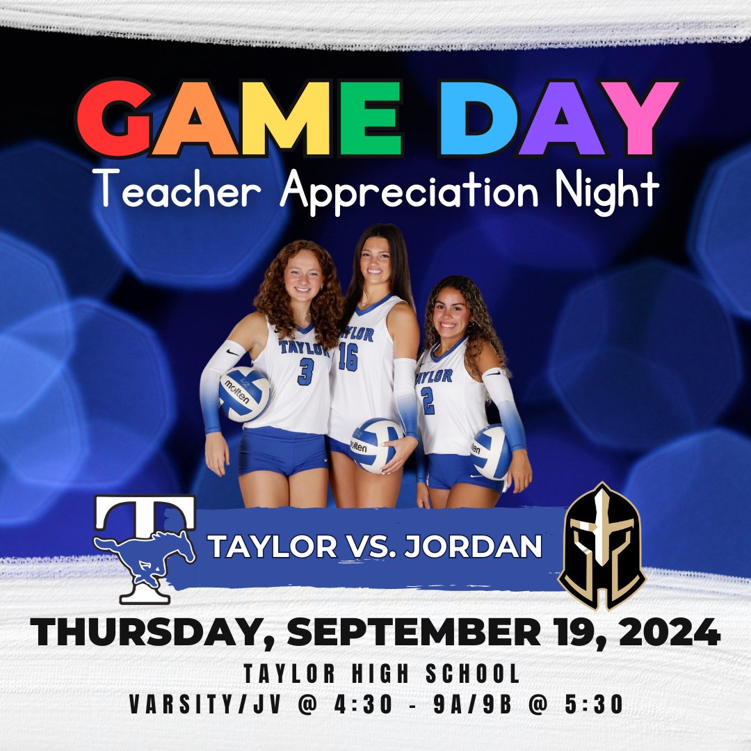 taylor_vball's tweet photo. Don't forget!! Varsity plays at 4:30 PM today!! #BETHERE #MFND https://t.co/rD1aODH5bu
