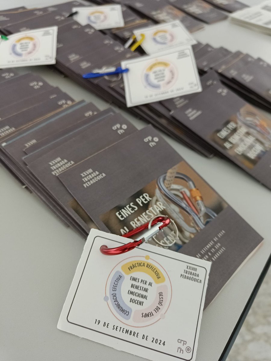 CRPHospitalet's tweet image. Tot a punt per a la XXVIII Trobada Pedagògica de l’Hospitalet. Eines per al benestar emocional docent.