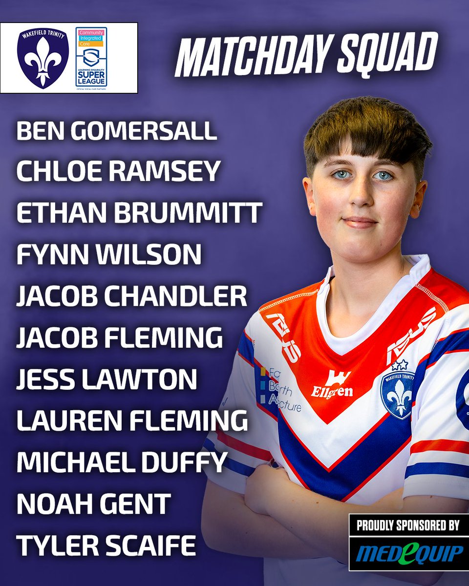 Wakefield Trinity Community Foundation (@wtcomfoundation) on Twitter photo ๐ ๐๐ง๐๐ก๐๐ข๐๐ฃ๐๐ง๐ฎ ๐จ๐ฆ๐ช๐๐!
๐ดโช๏ธ๐ต Your Wakefield Trinity Learning Disability Rugby League squad tomorrow's <a href="/ComIntCare/">Community Integrated Care</a> LDSL Festival at the Mend-A-Hose Jungle (12pm)!
๐ค Presented by <a href="/MedequipUK/">Medequip Community Equipment Service</a>!
#UpTheTrin ๐ ๐๐ง๐๐ก๐๐ข๐๐ฃ๐๐ง๐ฎ ๐จ๐ฆ๐ช๐๐!
๐ดโช๏ธ๐ต Your Wakefield Trinity Learning Disability Rugby League squad tomorrow's <a href="/ComIntCare/">Community Integrated Care</a> LDSL Festival at the Mend-A-Hose Jungle (12pm)!
๐ค Presented by <a href="/MedequipUK/">Medequip Community Equipment Service</a>!
#UpTheTrin