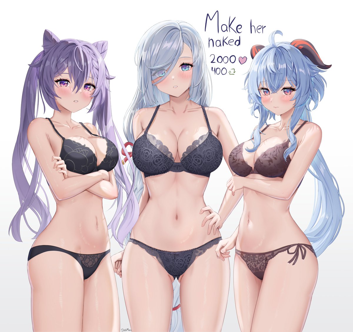 These girls are a little nervous (although Shenhe doesn't seem to be), but they are willing to do it.
#GenshinImpact #原神