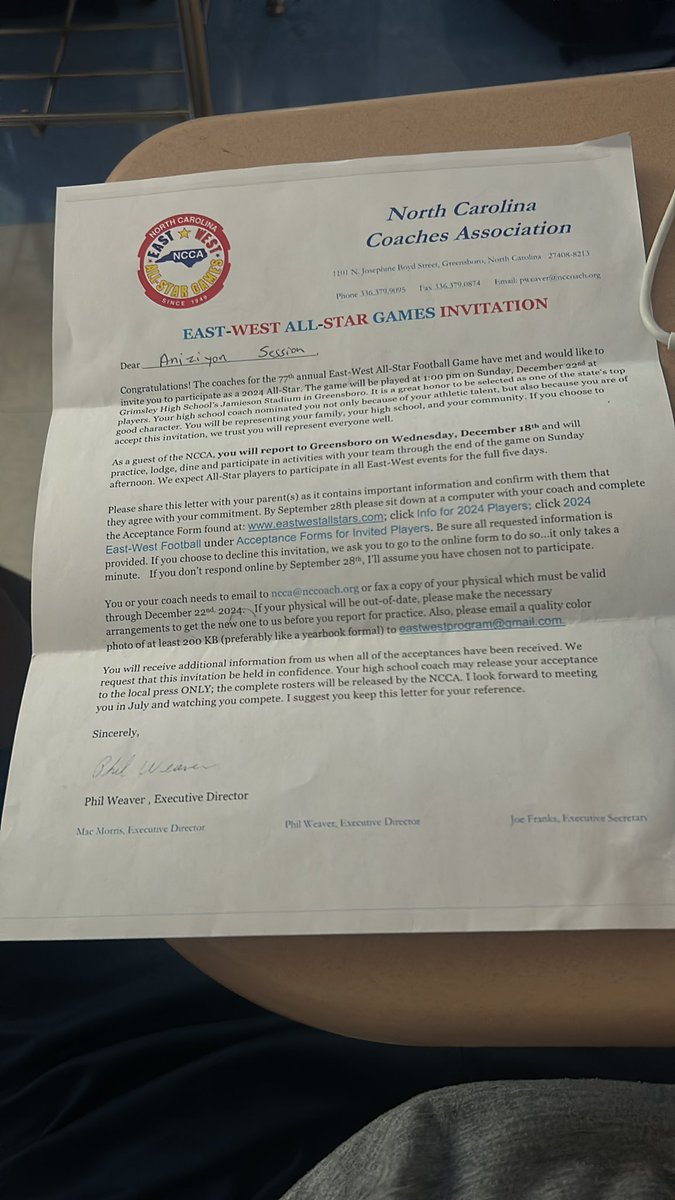Aniziyon โNasโ Session (@aniziyonsession) on Twitter photo Blessed to recieve and invite to the east-west all star game! #AGTGโ๏ธ <a href="/CUnderwood46/">Craig Underwood</a> <a href="/CoachCrecco/">Coach Crecco</a> <a href="/CoachPurzitza/">Adam Purzitza</a> Blessed to recieve and invite to the east-west all star game! #AGTGโ๏ธ <a href="/CUnderwood46/">Craig Underwood</a> <a href="/CoachCrecco/">Coach Crecco</a> <a href="/CoachPurzitza/">Adam Purzitza</a>