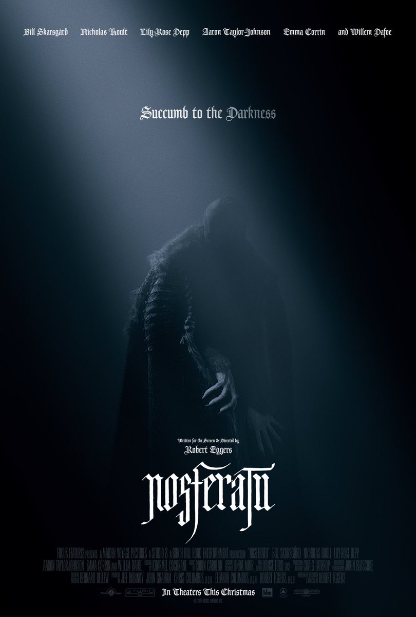 DiscussingFilm's tweet image. First poster for Robert Eggers’ ‘NOSFERATU’

(Source: @letterboxd)