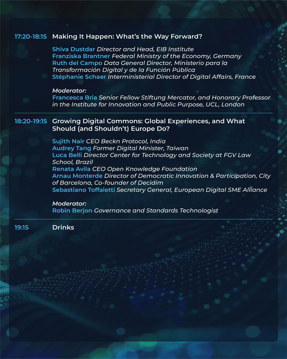 Caffar3Cristina's tweet photo. The new VdL Commission created a Commissioner for #Digital_Sovereignty & Democracy, @HennaVirkkunen. Not a coincidence we discuss how to push #EuroStack, investment in our own digital infrastructure, at a seminal event Tuesday 24/9 in @Europarl_EN.
Last chance to register 1/ https://t.co/zOHtC9qef3