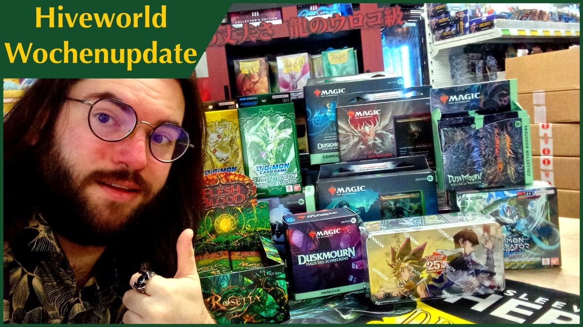 Hiveworld (@hiveworldkoeln) on Twitter photo #Hiveworld Wochenupdate - MTG #Duskmourn, #YuGiOh! Tins, #Digimon EX07 und vieles mehr!
Diese Woche sind wieder tolle Neuheiten bei uns angekommen! Für Brettspiel News: <a href="/spieldurst/">Spieldurst</a>
oder hiveworld.de/news/
hhttps://youtu.be/EZyhvxoSOd8
————————————
#TCG #Sammelkarten #Hiveworld Wochenupdate - MTG #Duskmourn, #YuGiOh! Tins, #Digimon EX07 und vieles mehr!
Diese Woche sind wieder tolle Neuheiten bei uns angekommen! Für Brettspiel News: <a href="/spieldurst/">Spieldurst</a>
oder hiveworld.de/news/
hhttps://youtu.be/EZyhvxoSOd8
————————————
#TCG #Sammelkarten
