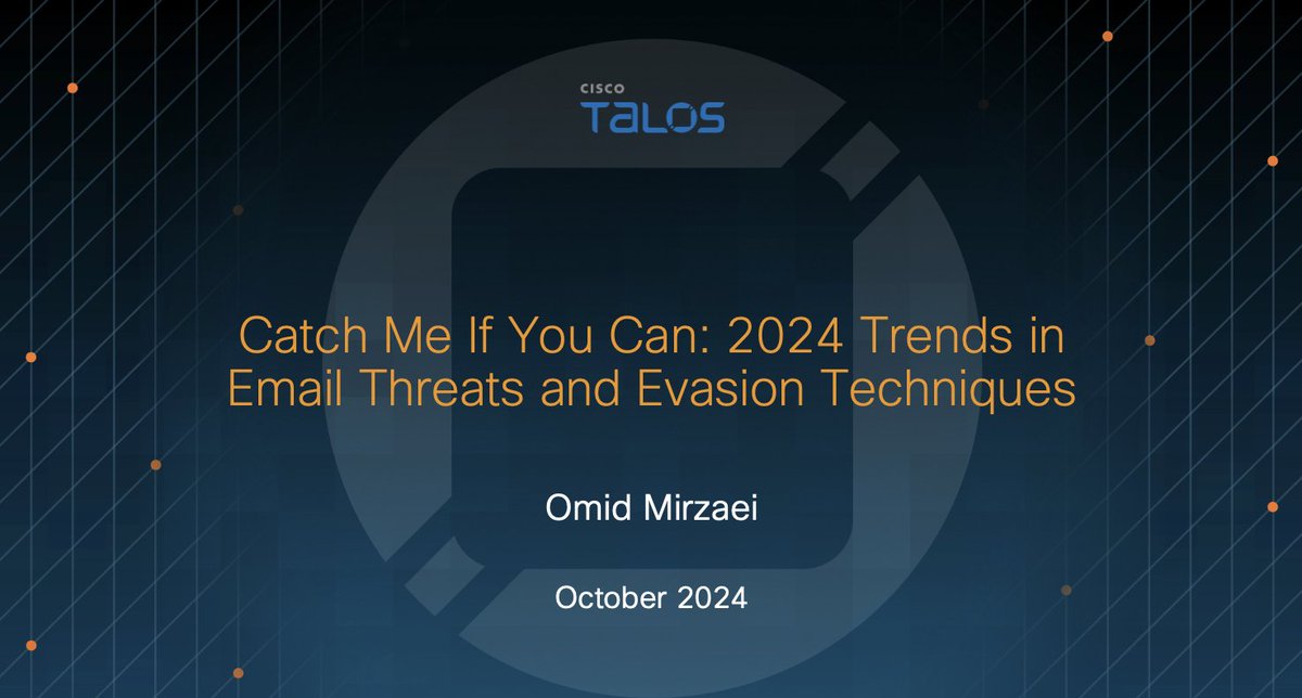 malearnity's tweet photo. I will be giving a talk at @Northeastern on Oct. 8. More details will follow soon.
#TalosSecurity #Cisco https://t.co/fjBZFZDGW6