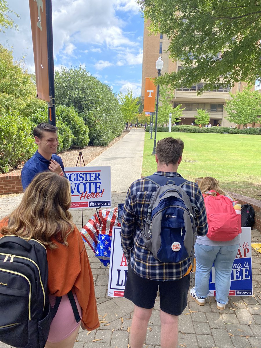 bjmcbay's tweet photo. Yesterday, our UTK chapter registered nearly 60 students to vote!!! I am extremely proud of all the work our students are doing to make a difference. If you haven’t already, get registered to vote and let your voice be heard! 🇺🇸🔥

@tpusastudents @TPUSA https://t.co/zzg4ulOlHc