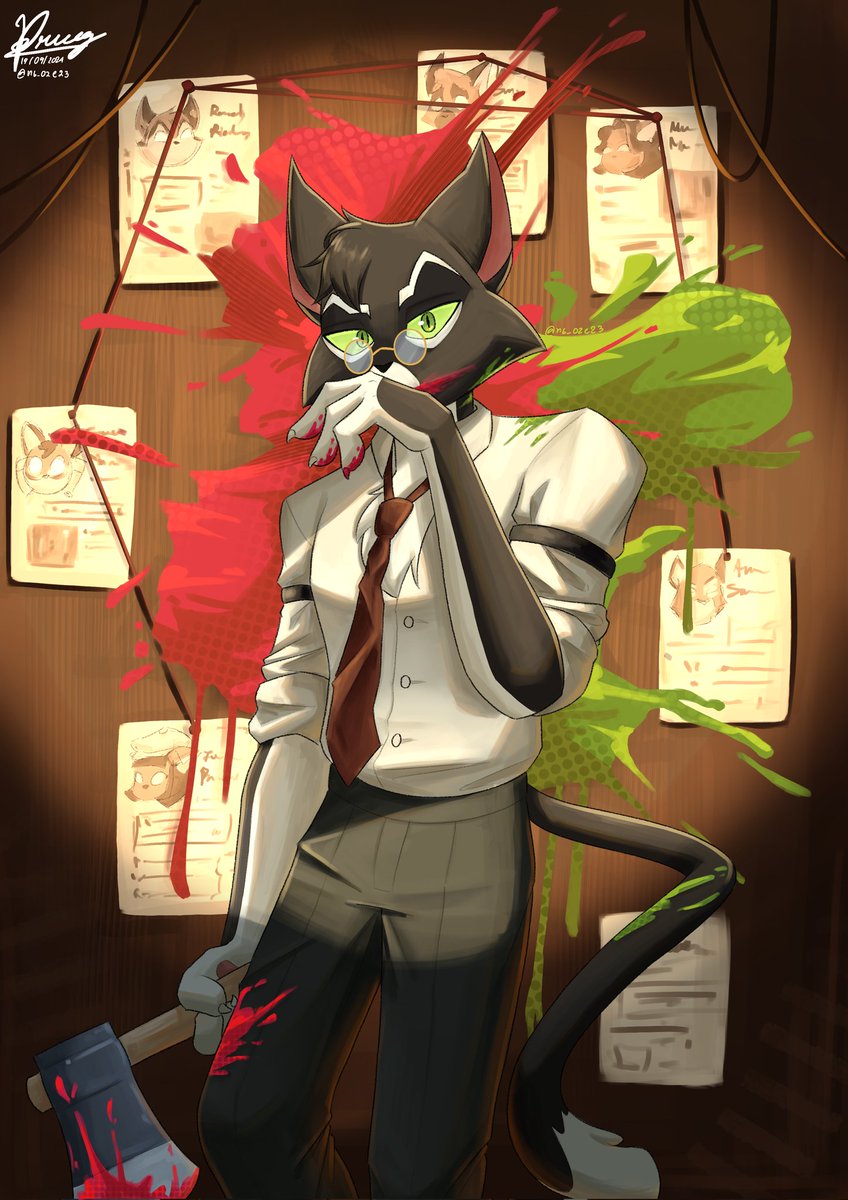 「Hatchetman」
#Lackadaisy #Lackadaisyfanart #lackadaisyCats #lackadaisyMordecai