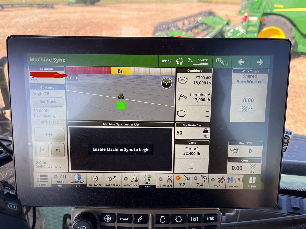 Pretty neat to see live weights of carts and combines 10 miles away. Not that it’s needed that far but you never know.  #jdtech #jdams