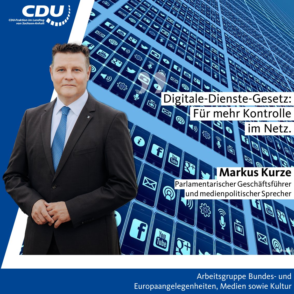 cdufraktion_LSA's tweet image. Der Fünfte #Medienänderungsstaatsvertrag sorgt für mehr Kontrolle im #Netz, erklärt Markus Kurze, Parlamentarischer Geschäftsführer und medienpolitischer Sprecher.