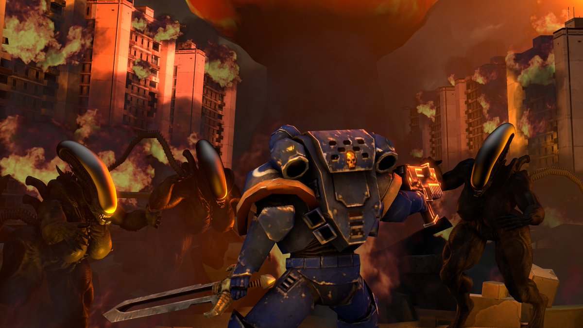 LeafytheLeafer's tweet photo. Been playing a lot of Space Marine 2 and saw a certain Xenomorph model, so...I made this!
Female Xenomorphs: @moonifysfm
#spacemarine #alien #xenomorph #tyranids #fireandflames #nsfw #bugs #bugtits #battlefield https://t.co/YfcYEewJ2S
