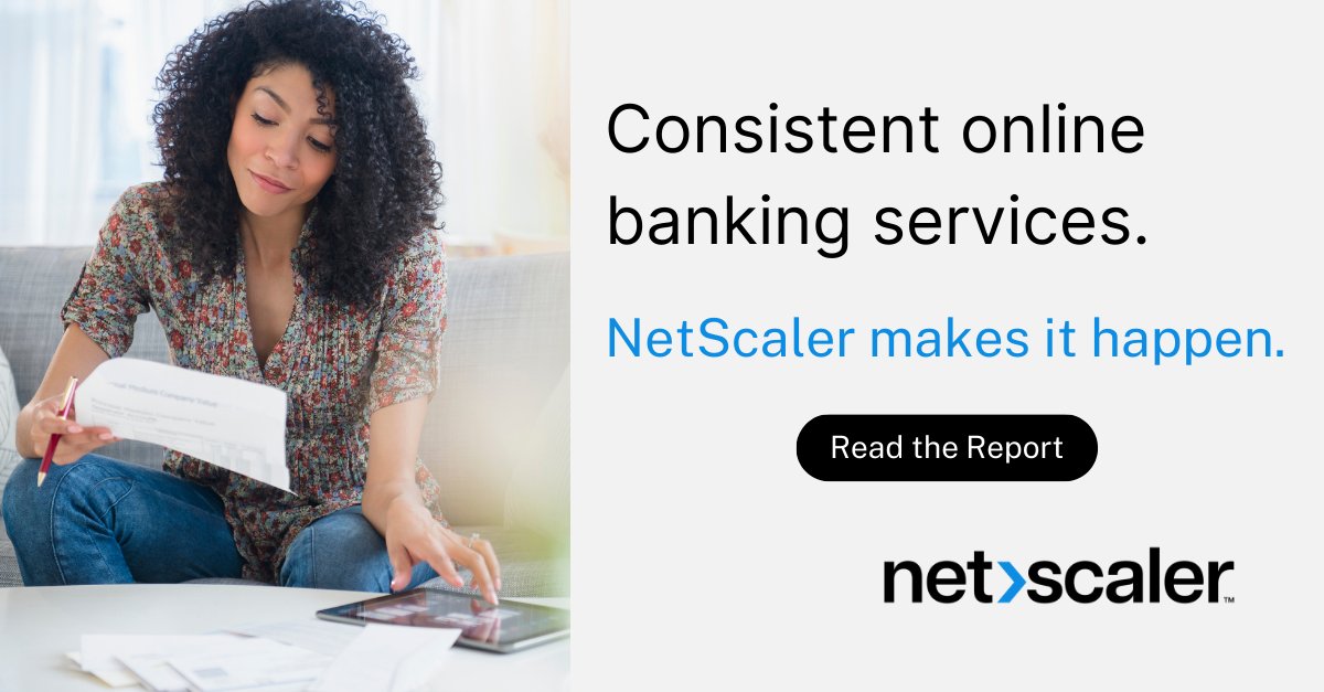 NetScaler's tweet photo. Financial services need efficient application response times. NetScaler ensures consistent online banking services, enhancing user satisfaction. Stay competitive with NetScaler. https://t.co/pASHu1SvRx https://t.co/CjBKEurpIk