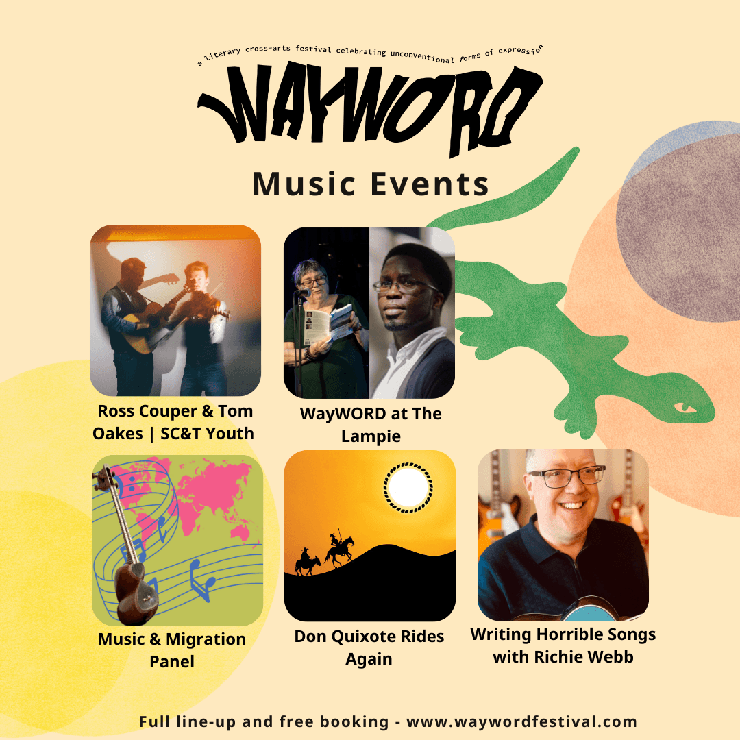 waywordabdn's tweet photo. Inspired by poetry? Moved by music? Excited by Scots language?
There is something for everyone at WayWORD Festival.
Discover emerging writers, dive in to detective fiction, experience live music, try new things... and every ticket for every event is free. https://t.co/8Y6UFb0X5E https://t.co/NLoSPNhdIq