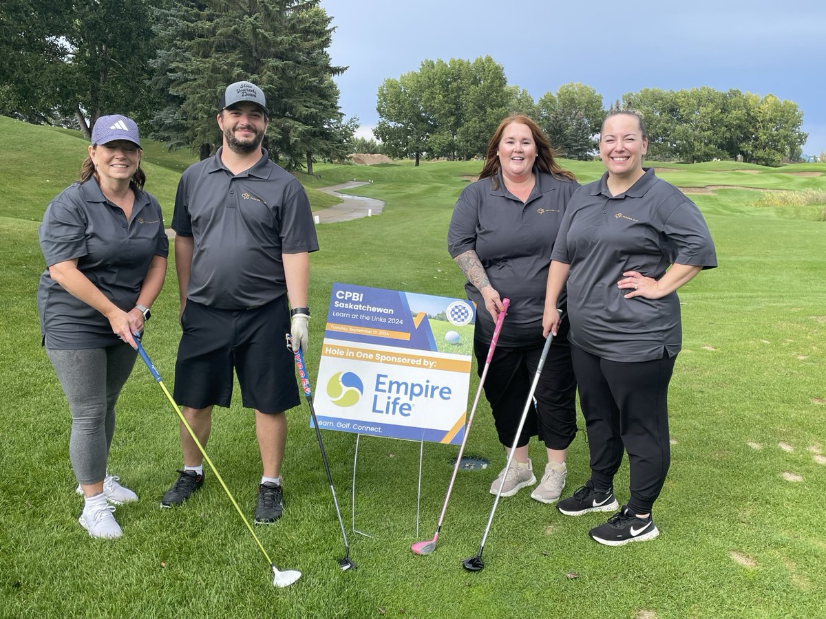 CSS_Pension's tweet photo. ⛳️🏌️‍♀️🏌️‍♂️ Great day at the CPBI Saskatchewan Learn at the Links golf tournament! A big thanks to our team for representing CSS and making it a memorable experience! 
#csspension #strengthinnumbers https://t.co/7eXlSdjjRf