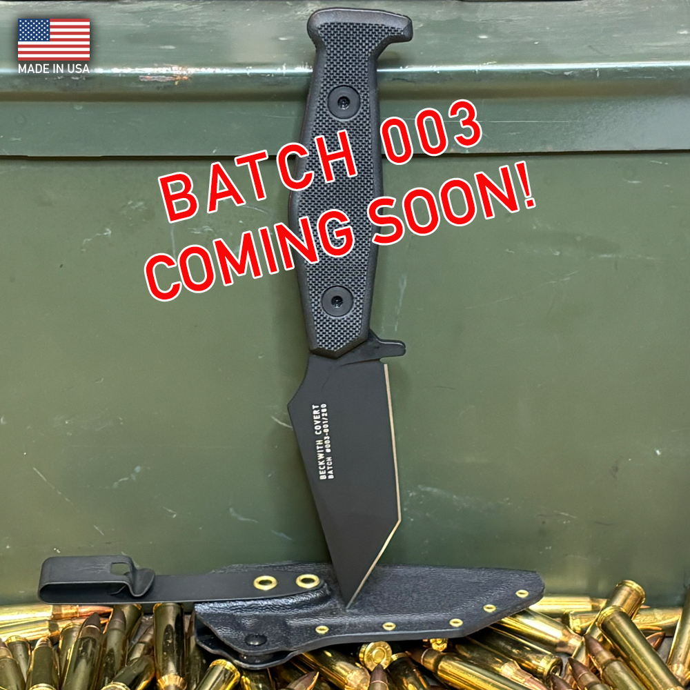 FisherBlades's tweet photo. Beckwith Covert: THE RETURN
We’re excited to tell you that Batch 003 (blade/liner/scale: black/red/black) of the Covert is scheduled to drop October 1st!
Are you going to get yours?
#beckwith #covert #TacticalGear https://t.co/tXEB7enUrp