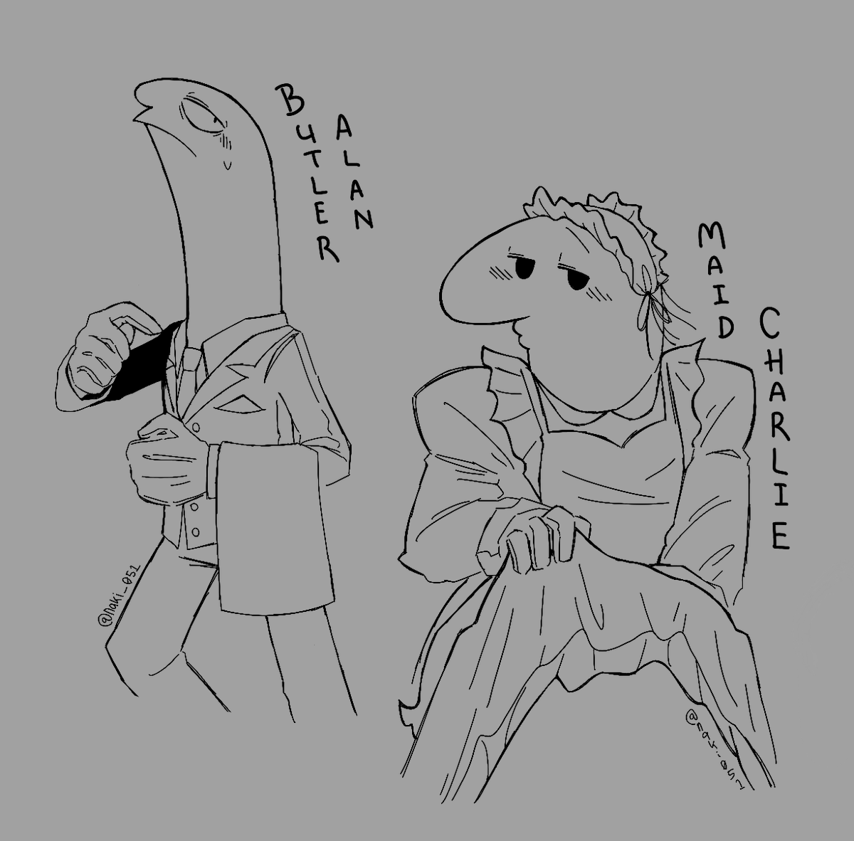 luminouz_nova's tweet photo. damn i suck at dresses
anyways, butler alan and maid charlie :)
#charlan #charalan #charllan https://t.co/83dUTxrL1f