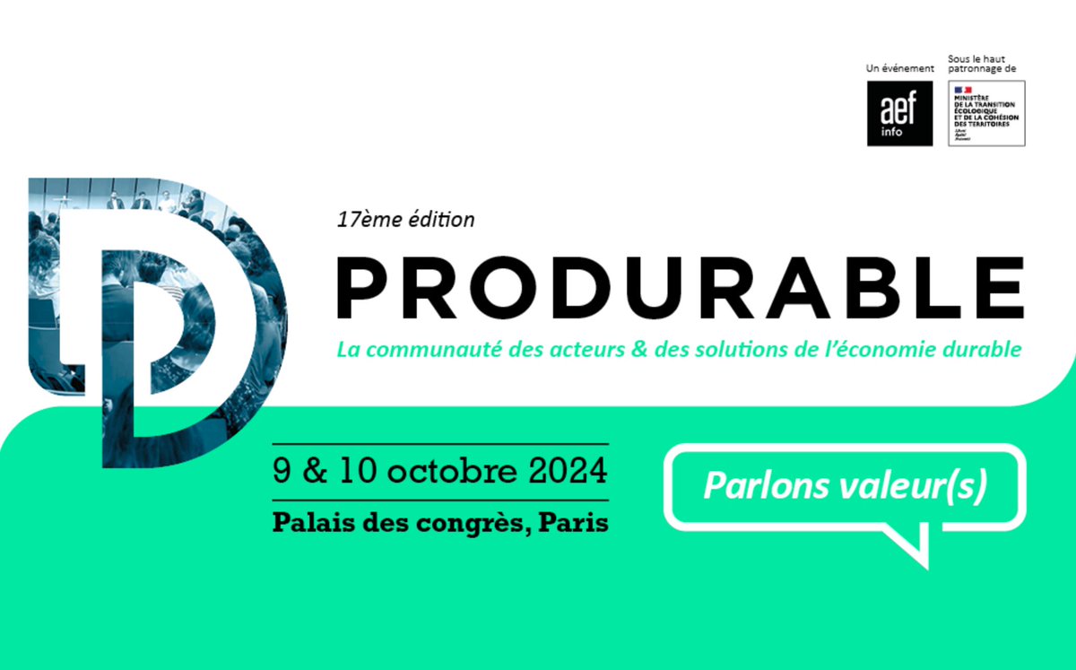 colombus's tweet image. 📢 #Produrable : Rendez-vous les 09 et 10 octobre au Palais des Congrès de Paris pour le salon européen de l’économie durable. 
📅 Temps forts :
9 oct. : Atelier sur la pensée régénérative.
10 oct. : Atelier sur la CSRD 
Rencontrez notre équipe au stand n°193 ! #RSE #Durabilité