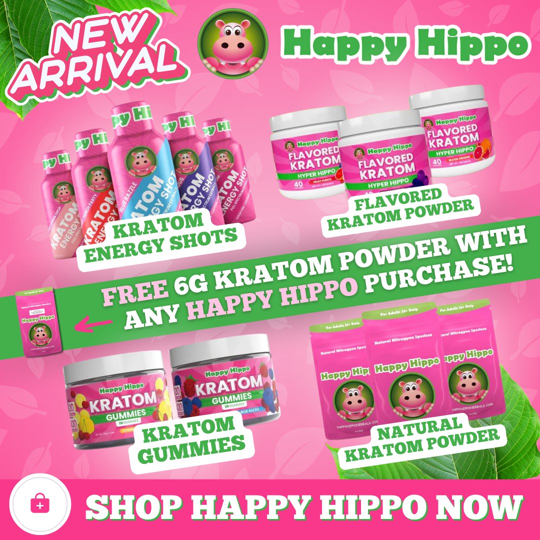 🚨🦛New brand! Potent powder, tablets, shots and more from <a href="/happy_hippo/">Happy Hippo</a>! FREE 6g powder with any Happy Hippo Kratom purchase! golddragonkratom.com/pages/brands/h…

20% OFF your first order with code FIRST20!  Shop now! golddragonkratom.com