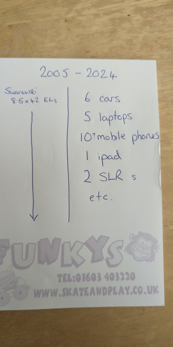 So Swarovski won me over, my new bins from the great team <a href="/CleySpy/">CleySpy</a>! To anyone wondering if top end bins are worth it, remember, in the 19 years since I got my 1st pair of swaros they're worth the same now second hand as when I got them. In that time I've gone through...