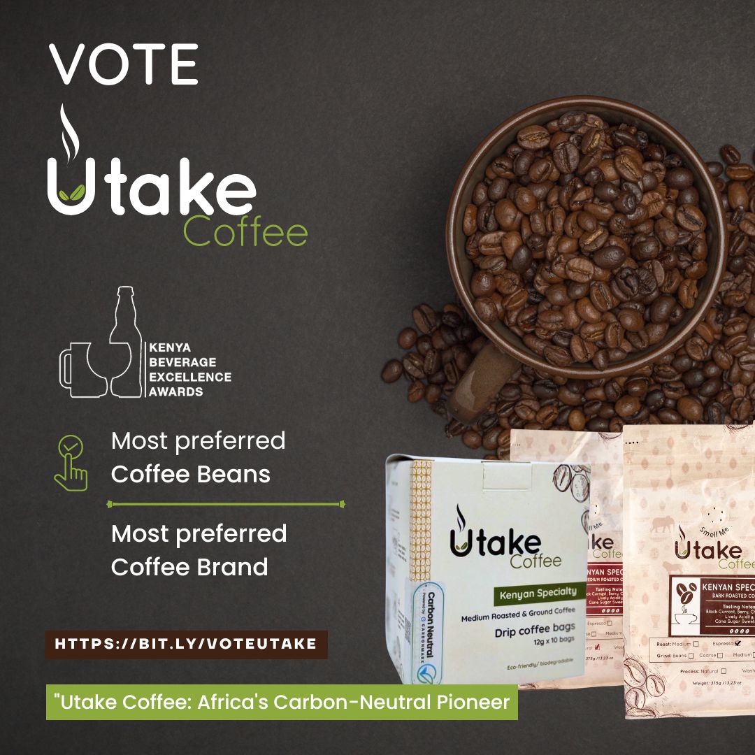 Utake Coffee Lab (@utakecoffee) on Twitter photo 2023 Most Preferred Coffee Beans, calling on you to keep enjoying them as the Most Preferred Beans of 2024 and Most Preferred Coffee Brand. Keep sipping an empowering cup of <a href="/Utakecoffee/">Utake Coffee Lab</a> and vote here bil.ly/voteutake #makecoffeebetter <a href="/BeverageAwardKE/">Kenya Beverage Excellence Awards</a> <a href="/MakeItKenya/">Kenya Export Promotion and Branding Agency</a> 2023 Most Preferred Coffee Beans, calling on you to keep enjoying them as the Most Preferred Beans of 2024 and Most Preferred Coffee Brand. Keep sipping an empowering cup of <a href="/Utakecoffee/">Utake Coffee Lab</a> and vote here bil.ly/voteutake #makecoffeebetter <a href="/BeverageAwardKE/">Kenya Beverage Excellence Awards</a> <a href="/MakeItKenya/">Kenya Export Promotion and Branding Agency</a>