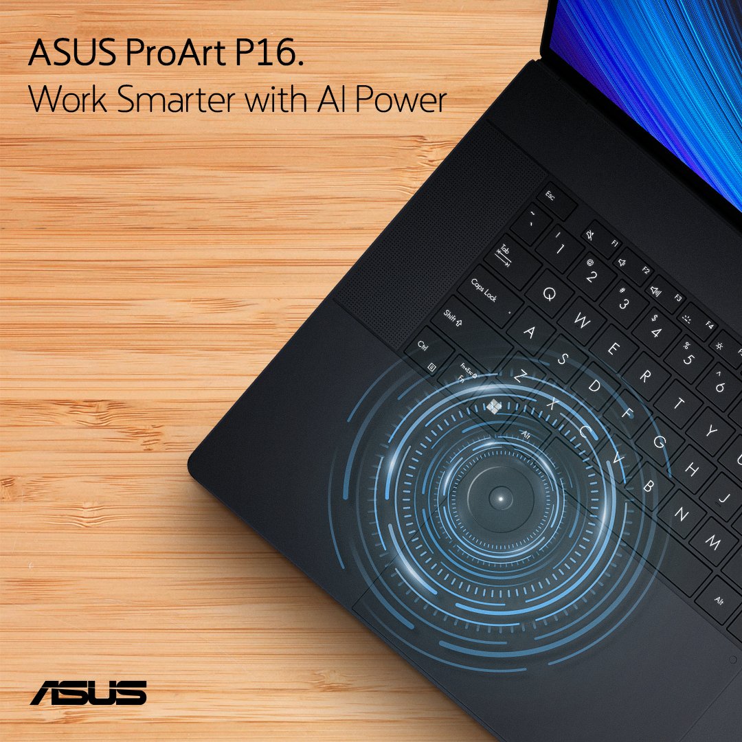 ASUS_MiddleEast's tweet image. Performance and intelligent software in one device!
ProArt P16's creativity extends beyond hardware to software as well.
Powered by the advanced AI-powered AMD Ryzen™ processor.

#ProArtP16 #CreativityWithoutLimits #FastPerformance #AI
