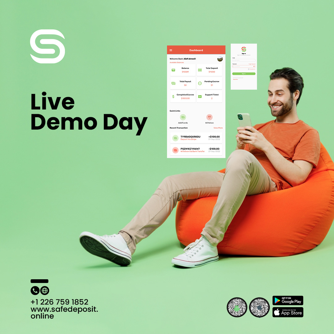 SafeDepositapp's tweet image. Live demo day: Watch SafeDeposit in action and see how easy secure payments can be.
For More Infromation Visit:
safedeposit.online

#foryoupage #safedeposit #EscrowFeatures #agentescrow #onlinepaymentavailable #escrowexperts #trending #escrowevolved