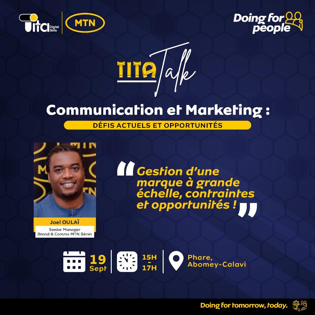 Pour devenir un Senior Brand Manager il faut avoir ces trois choses : Risque, Détermination et Professionnalisme. Selon Joël OULAÏ 😍🙏

#Titatalk #TitaByMtn #DigitalSkills #Reseautage #LeBéninQueJaime