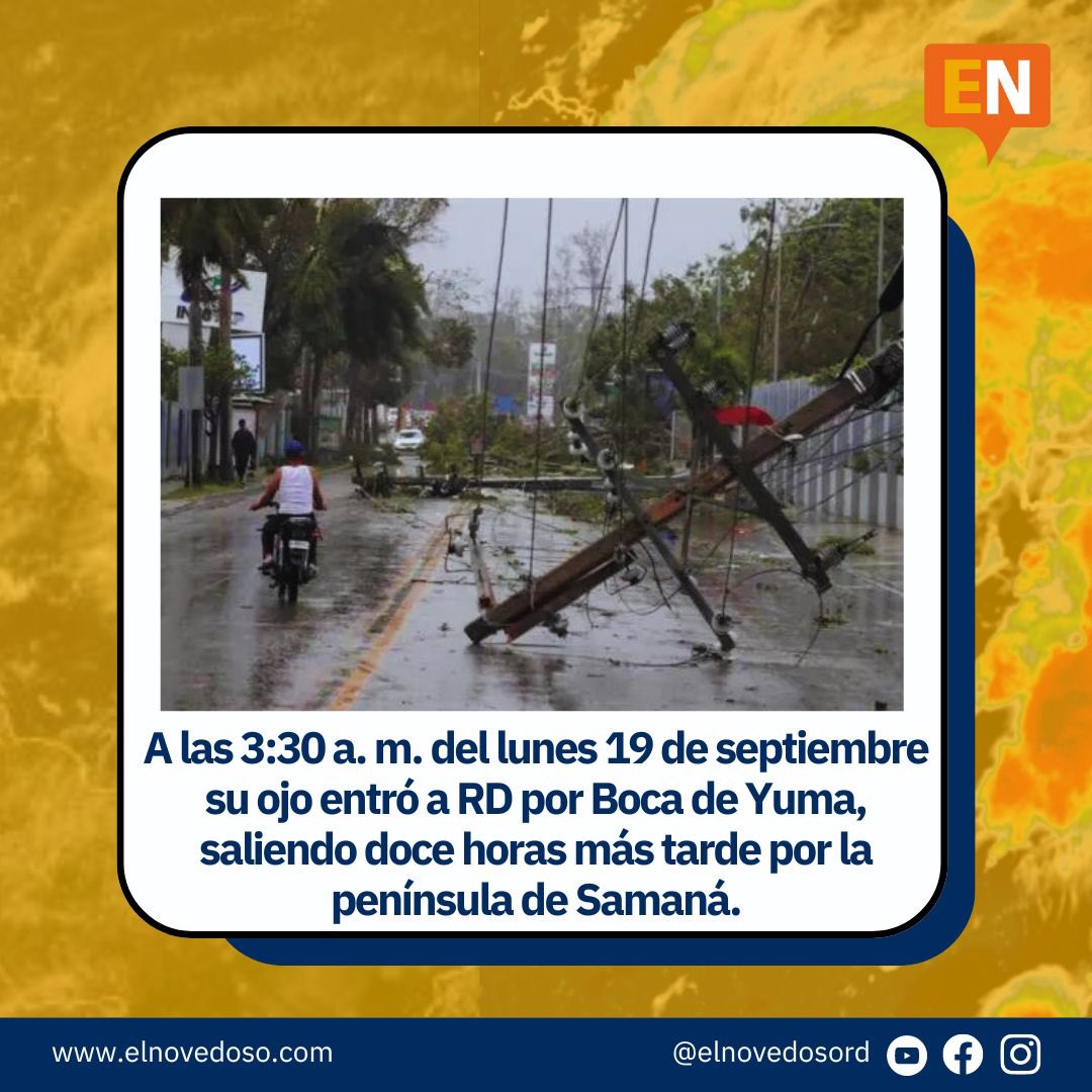 elnovedosord's tweet image. El 19 de septiembre del 2022 el huracán Fiona tocó tierra en República Dominicana
#huracanfiona #elnovedosord