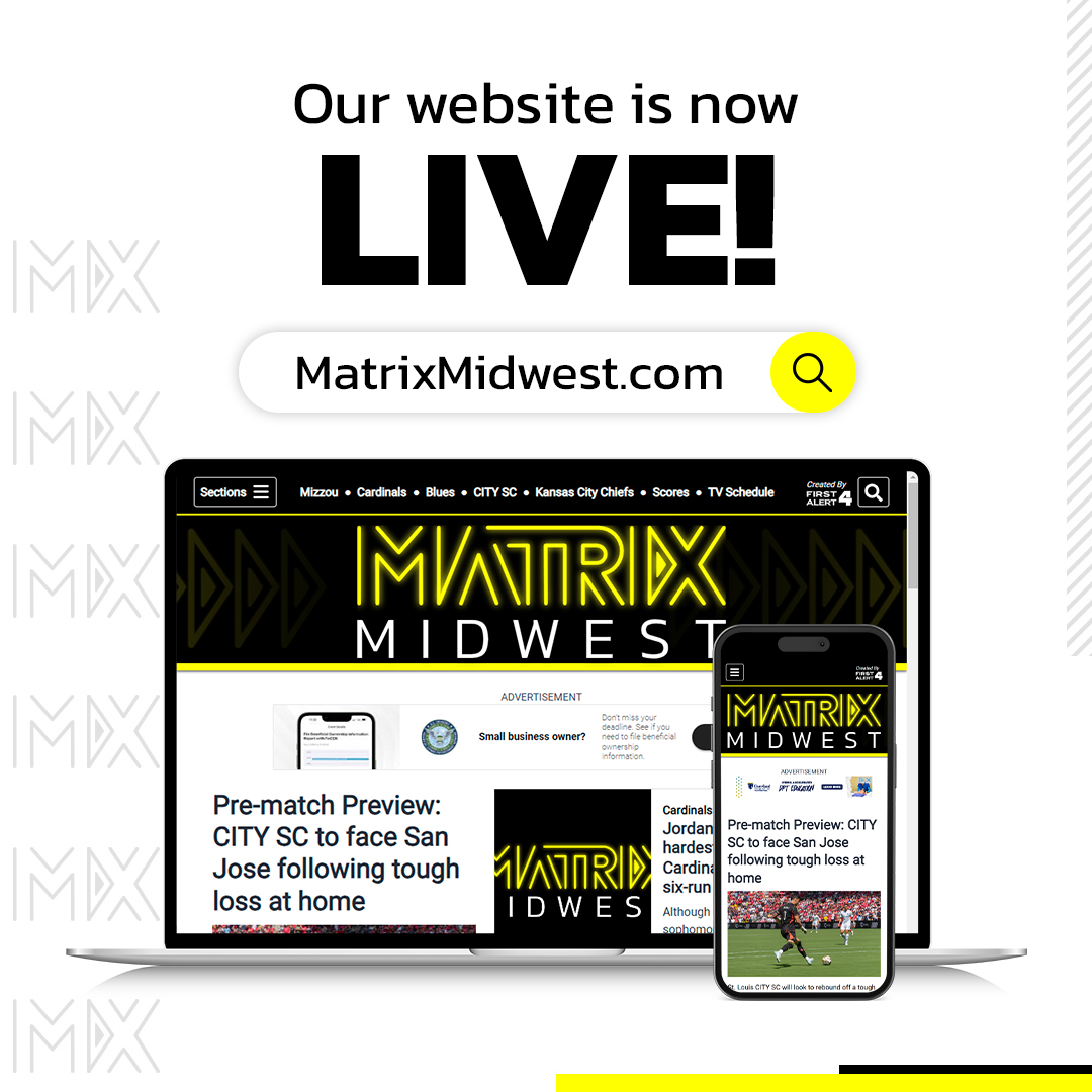MatrixMidwest's tweet photo. We're excited to announce that our website is now live! Check out https://t.co/hTShEJgKpe for all your high school, college and professional sports information!
#MatrixMidwest #StLouisSports #Sports https://t.co/k0dI3FkDmr