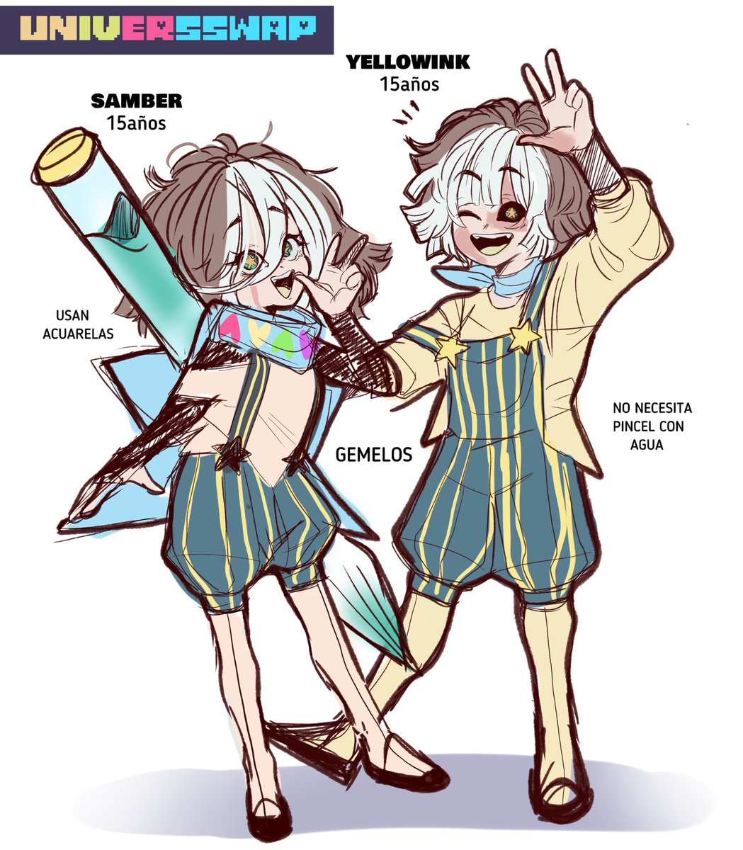 LunyComics's tweet photo. Entro los rincones y demás faces de la tierra salen estos increíbles gemelos de una versión alterna de mis muchachos XD
#samink #blueink #inkswap #swaps #undertaleAus #Aus #universswap #universtale #inksans #dibujodigital https://t.co/DhEsN8Naa1