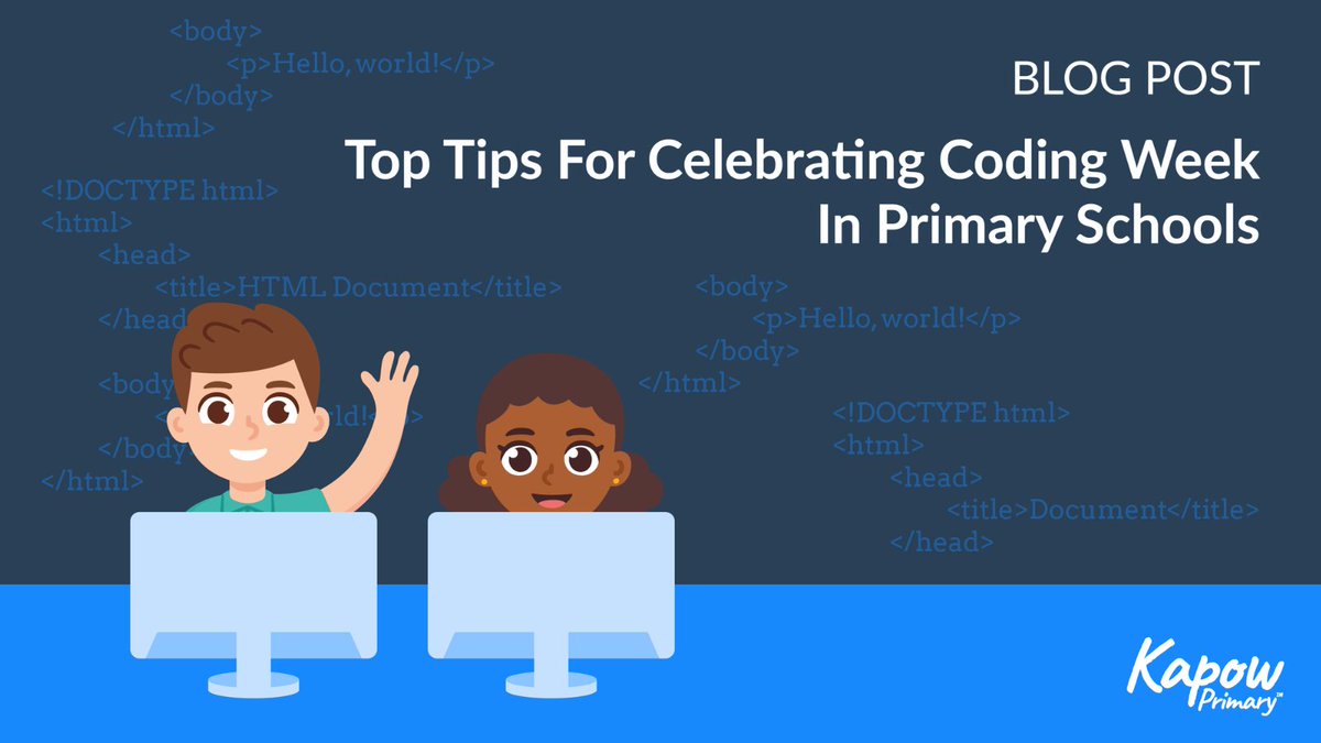 kapowprimary's tweet image. 🖥️Celebrate #CodingWeek in your primary school with our top tips!
🖥️ From engaging activities to coding challenges, we’ve got it all covered.
Read the blog post here 👉 ow.ly/Aezj50Tl2qM
🖥️#PrimaryTeaching #EdTech #STEM