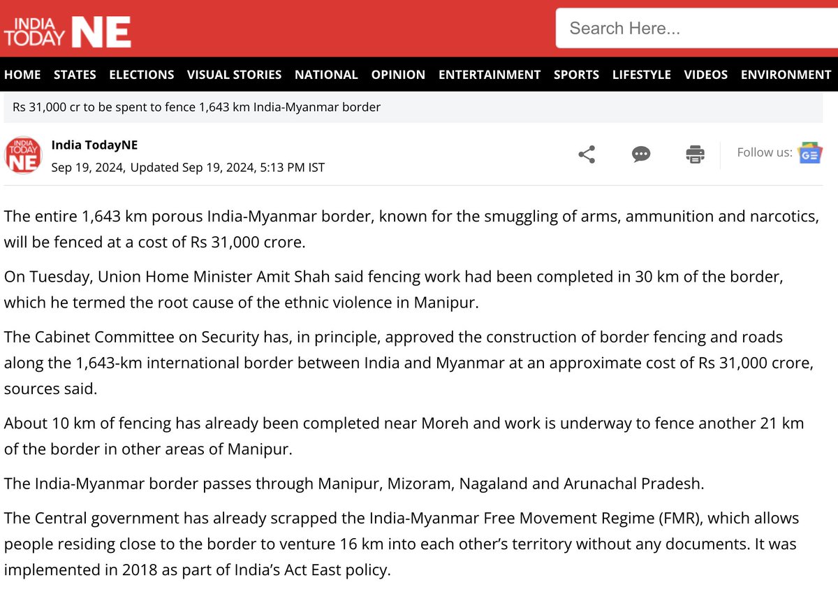 minkukizo's tweet photo. The Government of India's decision to allocate ₹31,000 crore for border fencing instead of addressing the humanitarian crisis in #Manipur reflects its misplaced priorities. Fencing may be necessary for national security, but it will not resolve the ethnic tensions fueled by socio-political neglect. The Kuki-Zo people deserve peace, justice, and a solution that tackles the root causes of the conflict—not just physical barriers. @amnesty @hrw @ASEAN @Fidias0
