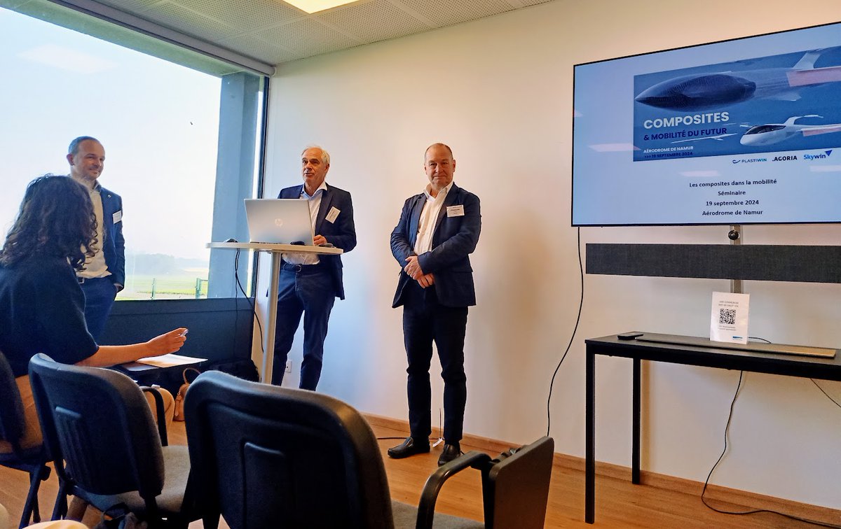 Skywin Wallonie (@poleskywin) on Twitter photo #COMPOSITES DANS LA MOBILITE 🚘✈🚋
Ce jeudi 19 septembre le <a href="/PoleSkywin/">Skywin Wallonie</a> (Thierry Chantraine) a organisé en collaboration avec
<a href="/Plastiwin/">Plastiwin</a> (Diego Lancksweert) et <a href="/Agoriafr/">Agoriafr</a> (<a href="/KevinPoelmans/">Kevin Poelmans</a>) un séminaire 'Composites' à l'Aérodrome de Namur #COMPOSITES DANS LA MOBILITE 🚘✈🚋
Ce jeudi 19 septembre le <a href="/PoleSkywin/">Skywin Wallonie</a> (Thierry Chantraine) a organisé en collaboration avec
<a href="/Plastiwin/">Plastiwin</a> (Diego Lancksweert) et <a href="/Agoriafr/">Agoriafr</a> (<a href="/KevinPoelmans/">Kevin Poelmans</a>) un séminaire 'Composites' à l'Aérodrome de Namur