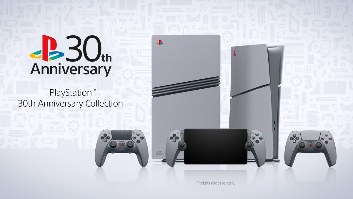 PlayStationDE's tweet photo. Der zeitlose 90er-Jahre-Stil kehrt zurück ✨

Enthüllung der PlayStation 30th Anniversary Collection, erscheint am 21. November. https://t.co/lvUnnYDAz2