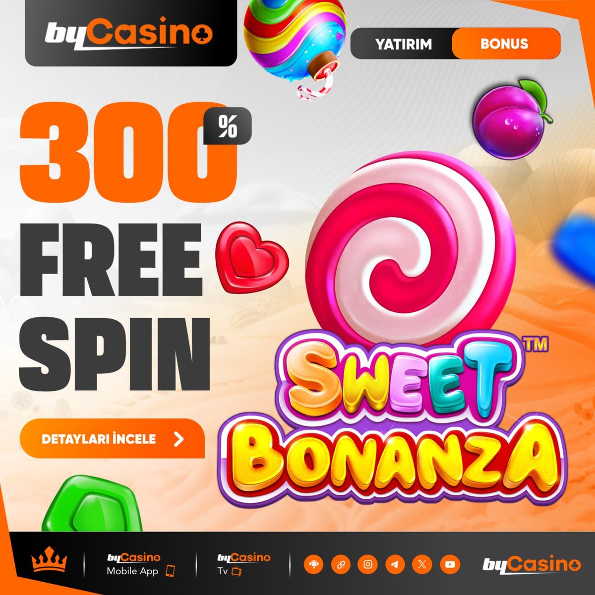📲 GÜNCEL GİRİŞ: cutt.ly/ueEAIwc3

🔥 Her Yatırımınıza % 3️⃣0️⃣0️⃣ Freespin İle Eğlence Ve Kazanç Bir Arada

💣 25 TL Bet Değerinden 60 Freesspin için 
🍭 KOD : SWEETFREESPİN 

💰 Hemen Oyna Sende Kazanmaya Başla!

🙌 Bycasino İle Kazanmanın Tam Zamanı!