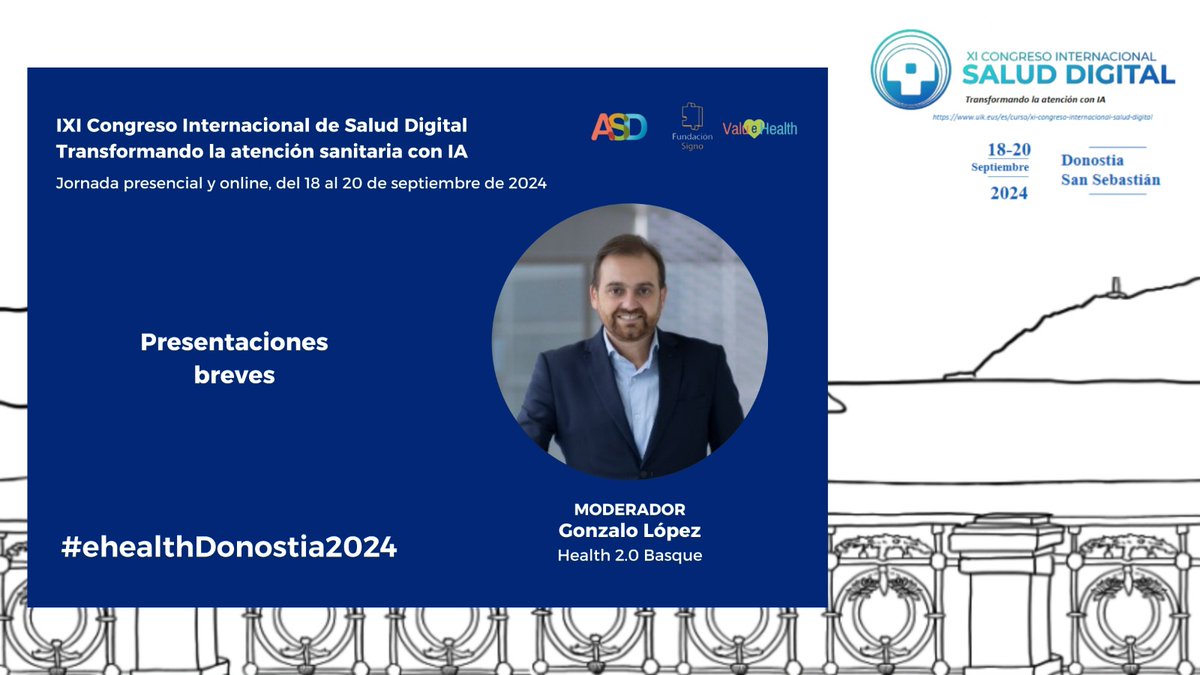 Asoc. Salud Digital (@asaluddigital) on Twitter photo #ehealthDonostia2024 | En este instante, 🗣️<a href="/gonzalo_lopez/">Gonzalo López</a>, de Health 2.0 Basque (<a href="/Health20Basque/">Health 2.0 Basque</a>) da paso a unas:
➡️Presentaciones breves
#IVSemanaSD #ehealthDonostia2024 | En este instante, 🗣️<a href="/gonzalo_lopez/">Gonzalo López</a>, de Health 2.0 Basque (<a href="/Health20Basque/">Health 2.0 Basque</a>) da paso a unas:
➡️Presentaciones breves
#IVSemanaSD