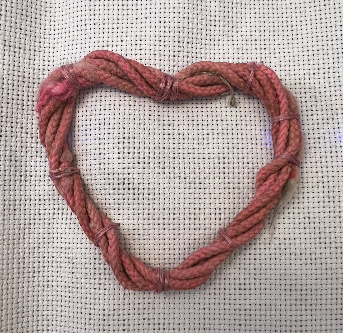 Little pink heart made from Fidget's favorite string...

Dunno what to do now...