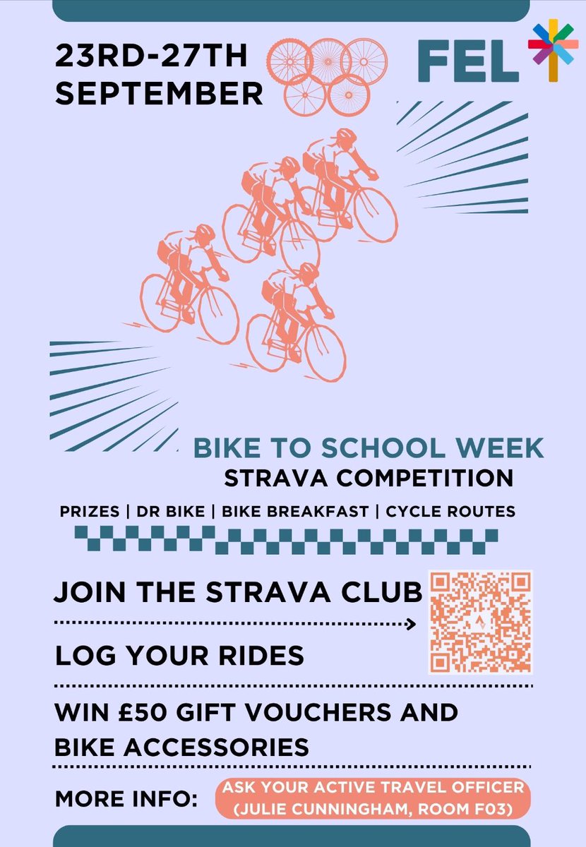 FHSPhysicalEducation (@fhsphysicaled) on Twitter photo Bike to school week <a href="/FalkirkHigh/">Falkirk High School</a>, lots of opportunities to win prizes, mini-dr-bike-checks and Magic Bike Breakfast 
‼️Don’t have a bike‼️see Miss Smith PE as we could lend one out  ⬇️⬇️⬇️ Bike to school week <a href="/FalkirkHigh/">Falkirk High School</a>, lots of opportunities to win prizes, mini-dr-bike-checks and Magic Bike Breakfast 
‼️Don’t have a bike‼️see Miss Smith PE as we could lend one out  ⬇️⬇️⬇️