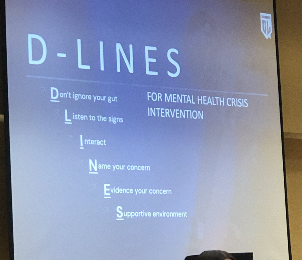 𝗗on’t ignore your gut. 

𝗟isten to the signs. 

𝗜nteract. 

𝗡ame your concern. 

𝗘vidence your concern. 

𝗦upportive environment.

#TxSP24