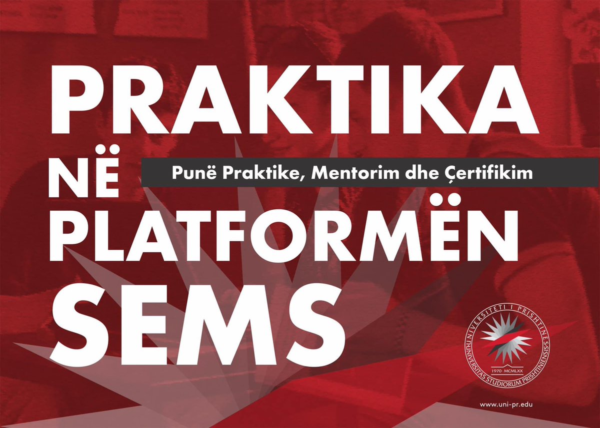 The University of Prishtina has launched the "Internships in SEMS" module, connecting students with employers to gain practical experience and build professional skills. 🚀📚 #UPgrade #riseUP #growUP #UPeducation #cheerUP