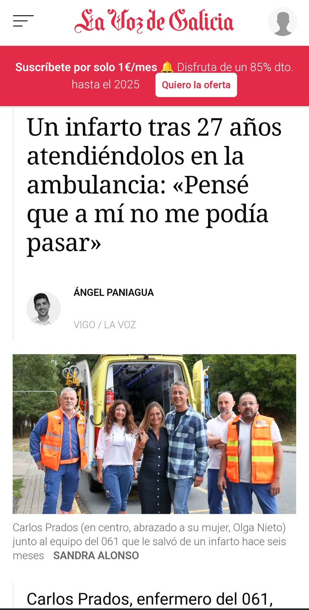 teschuac's tweet photo. Carlos Prados, enfermero del 061, se recupera sin secuelas del suceso porque su mujer y su hija supieron reaccionar con rapidez
#SERGAS #Galicia #Xunta #Hospital #RTSU #SVA #SVB #TES #TTS #Agosto #Pontevedra #Urxencias #Alta #Programado #Vigo #Pontevedra
https://t.co/myOeGiKHTI https://t.co/D6sIGB6UT6