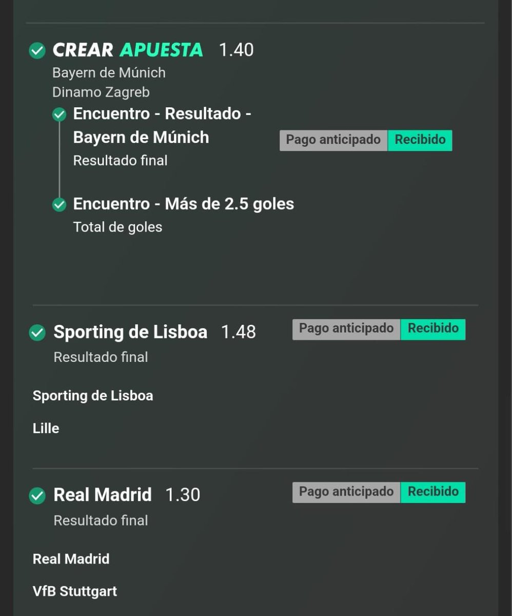 FOJStakes's tweet photo. PARLEYCITO CORONADO PAPA⚽✅💸

Otro más para la WALLET🤲🏻🤌🏻

Unete a nuestro Grupo Free, link en bio. https://t.co/2ARZMQRCQD