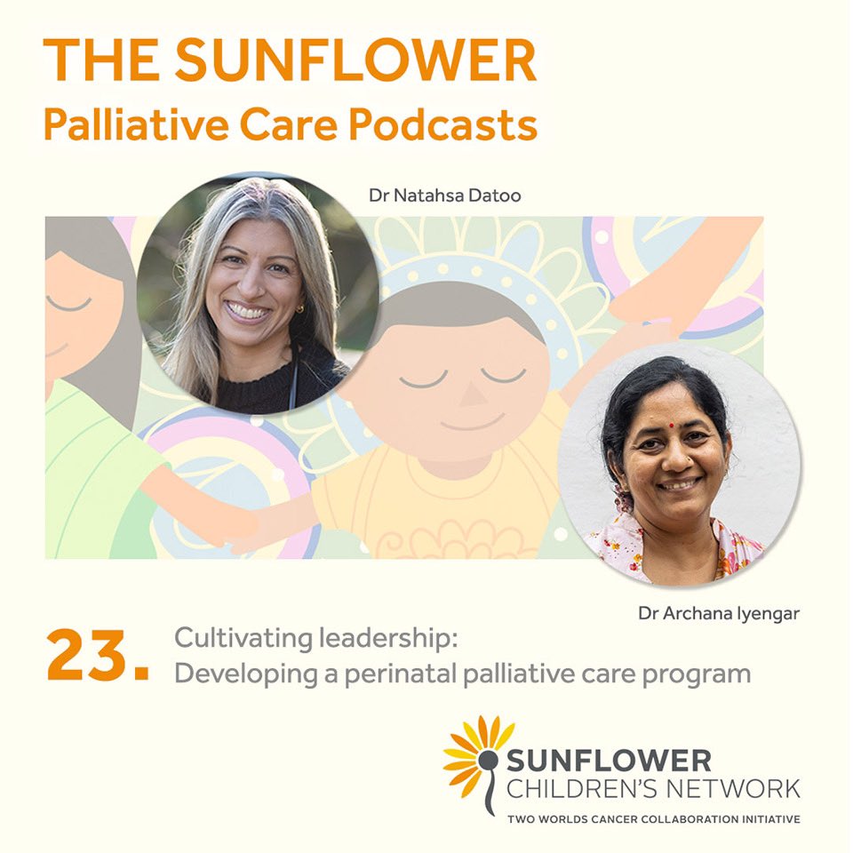 Join guest host Dr Natasha Datoo with Dr Archana Iyengar in the first of a four part series 'Cultivating Leadership'.

podcasters.spotify.com/pod/show/megan…

#palliativecarepodcast #pediatricpalliativecare #childrenspalliativecare #sunflowerchildrensnetwork #twoworldscancer