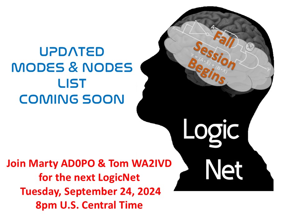Tom_WA2IVD's tweet photo. @amateurlogic   Hi All!  The LogicNet is back in session for the Fall!  Come join us next Tuesday night. https://t.co/CU9ofd8Xx4