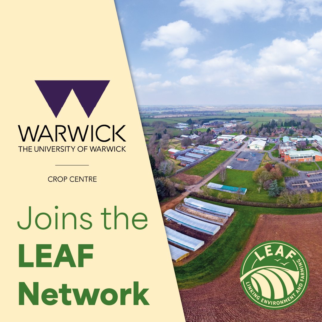 LEAF_Farming's tweet photo. Guess what!!!

@WarwickCrop joins the LEAF Network as our 19th LEAF Innovation Centre!👏🥳

"Fusing best practice scientific thinking with pragmatic and integrated approaches on-farm is critical for driving change"- LEAF CEO, David Webster
#ScienceintoPractice #LEAFNetwork https://t.co/V3GODkA7ym
